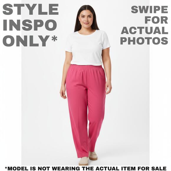 Alfred Dunner 18W Pink Pull On Pants/Trousers [0251] - Picture 2 of 7
